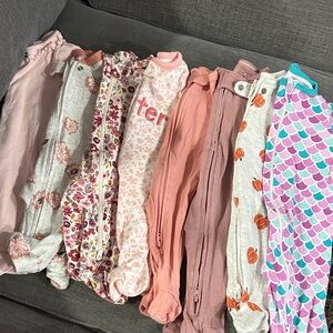 Baby Sleepers in Pink, Orange, and Multicolor